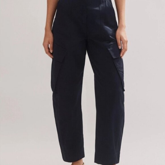 ME+EM - Cotton Engineered Leg Pant - Color Navy - Size US 8 - Picture 2 of 7
